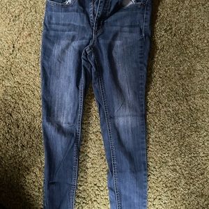 Darker blue high rise jeggings